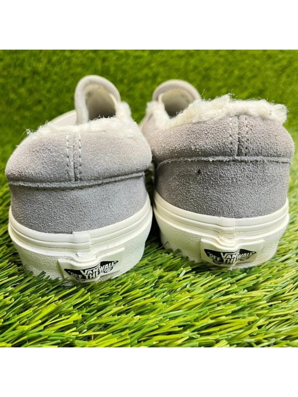 Vans Classic Slip-On Womens Size 7.5 Gray Athletic Skateboard Shoes Sneakers